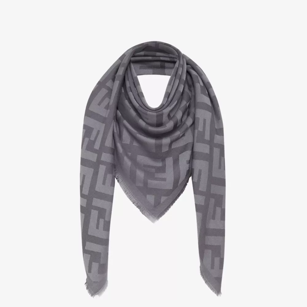 Fendi Schals Und Ponchos<Schultertuch Aus Wolle Und Kaschmir In Grau