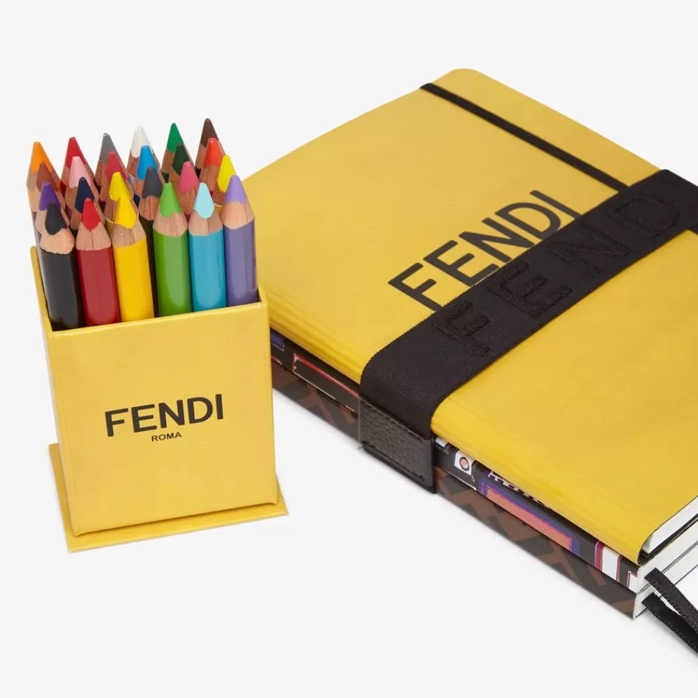 Fendi Accessoires<Set „Back To School" Mit Mehrfarbigen Schulheften Und Bunten Stiften