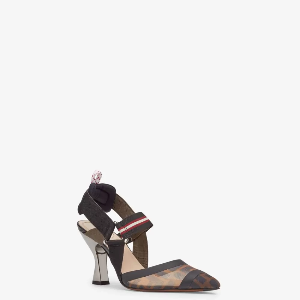 Fendi Pumps Und Slingbacks<Slingback Mit Hohem Absatz Aus Technischem Netzgewebe Mehrfarbig