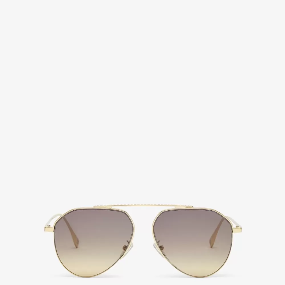 Fendi Sonnenbrillen<Sonnenbrille Aus Metall In Gold-Optik