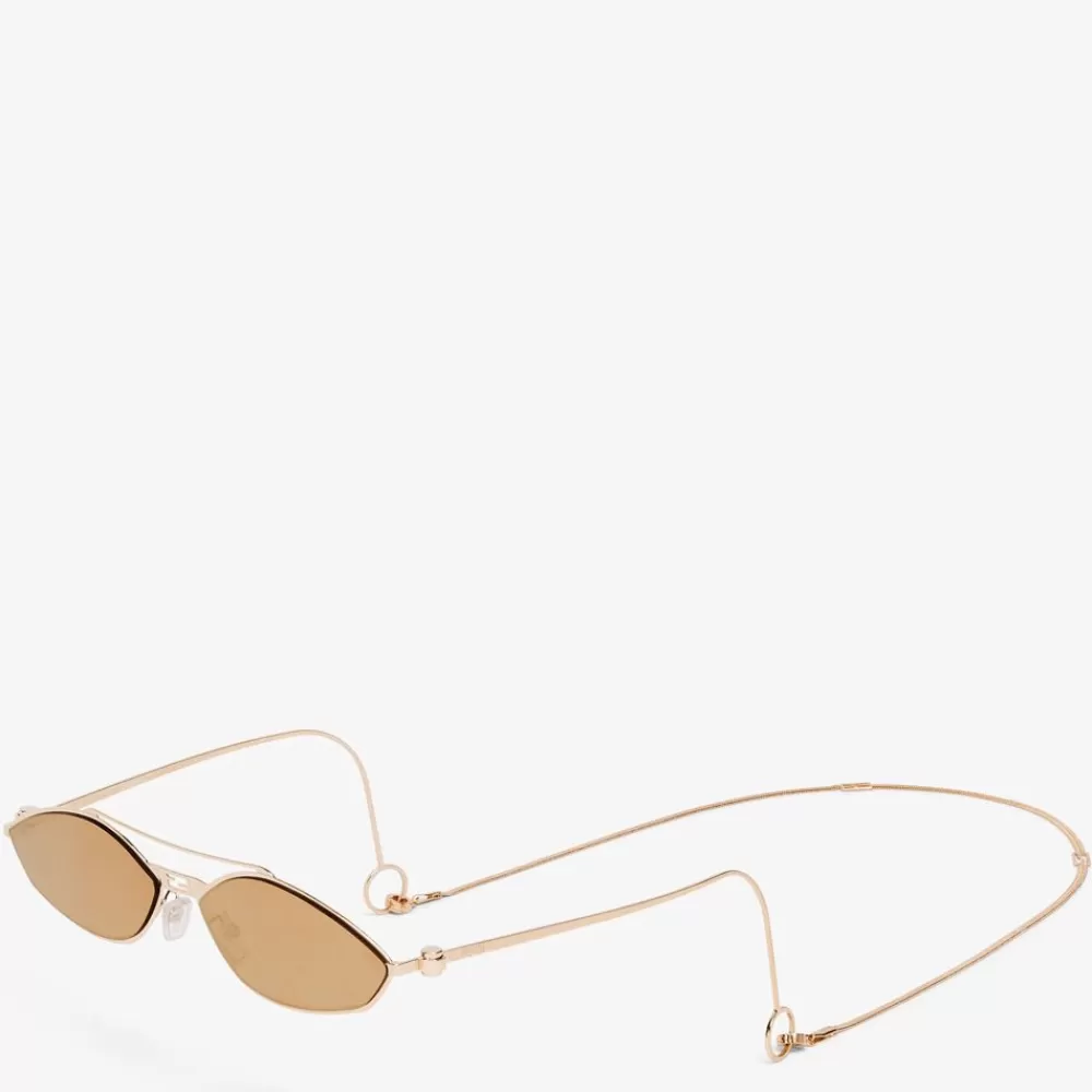 Fendi Sonnenbrillen<Sonnenbrille Mit Gestell Aus Metall In Der Farbe Rosegold