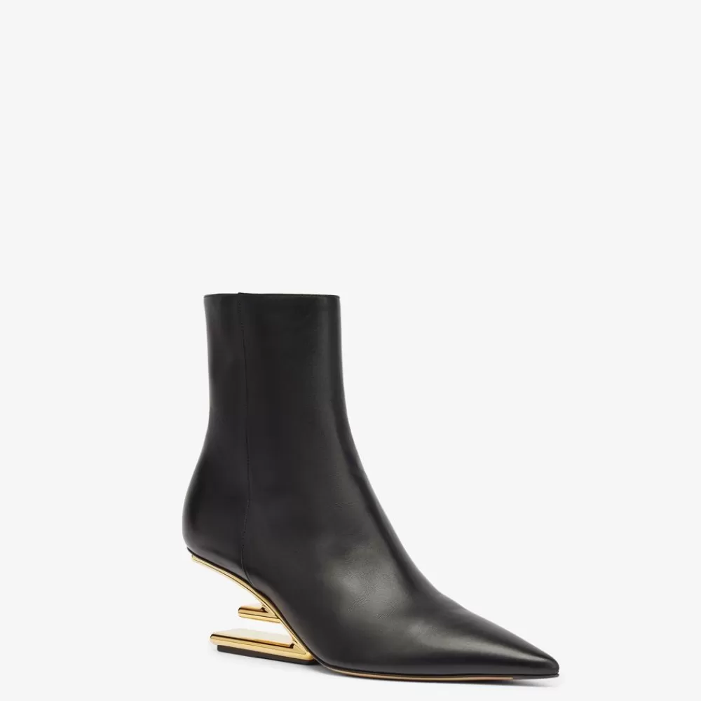 Fendi Stiefel Und Stiefeletten<Stiefelette Aus Leder Mit Mittlerem Absatz In Schwarz