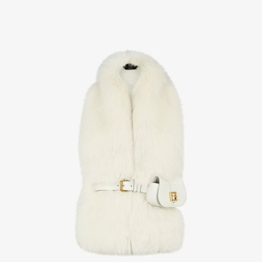 Fendi Schals Und Ponchos<Stola Aus Fuchspelz In Weis