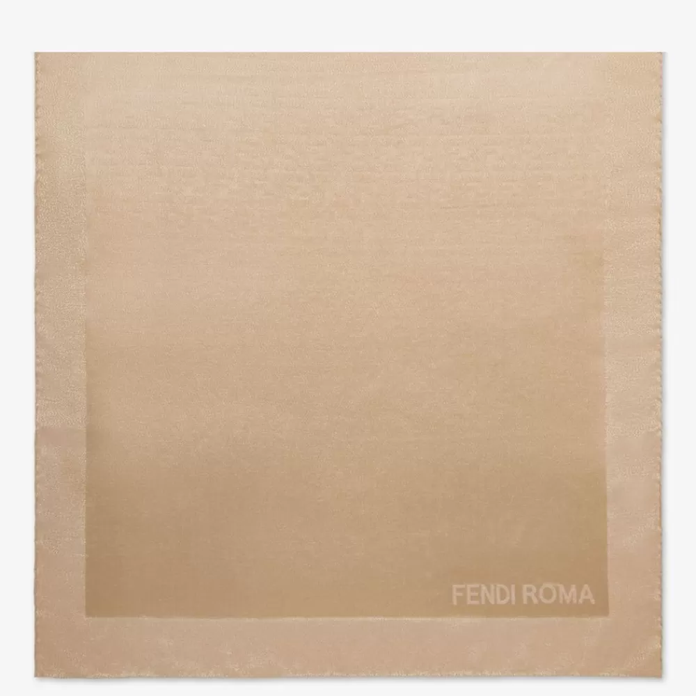 Fendi Schals Und Ponchos<Stola Aus Seide In Beige