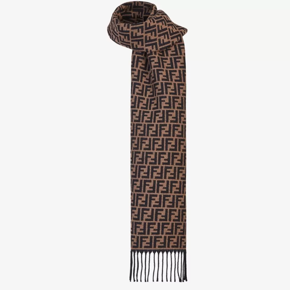 Fendi Schals<Stola Aus Wolle In Braun
