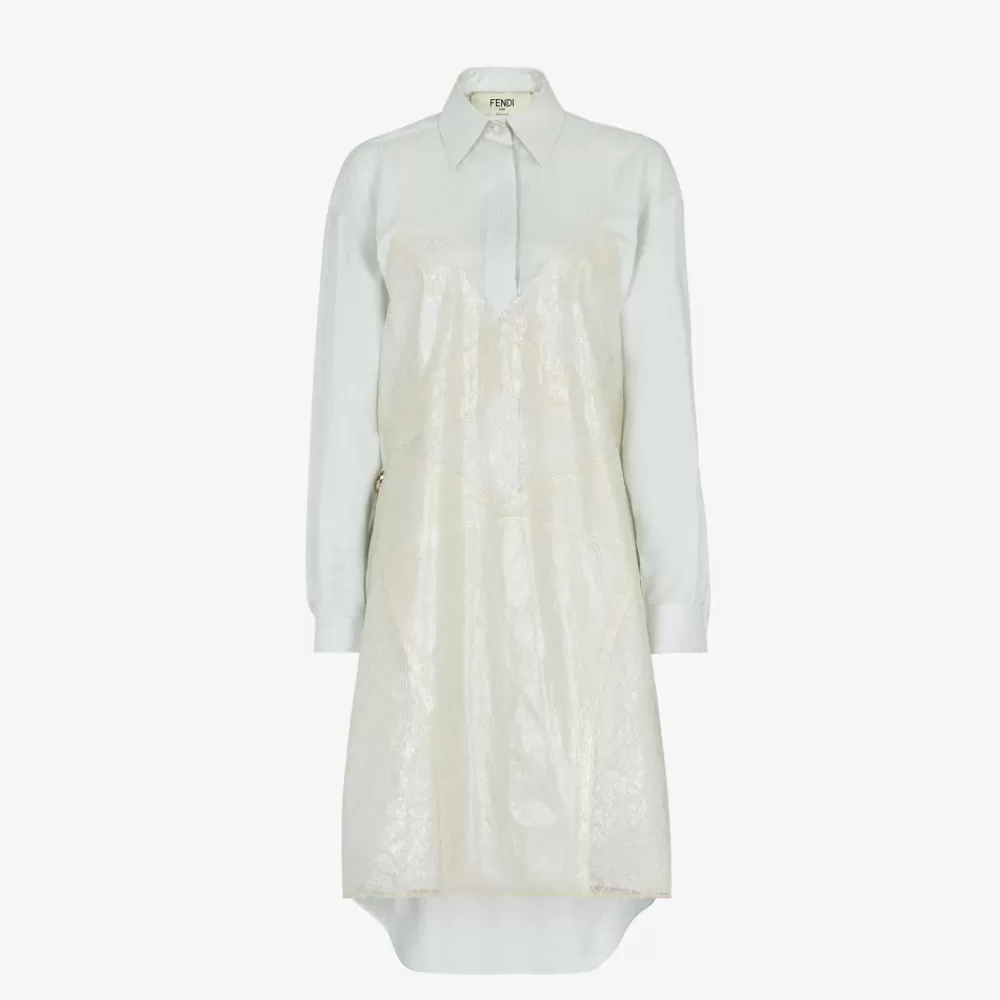 Fendi Kleider Und Jumpsuits<Strickkleid Aus Seide In Hellblau