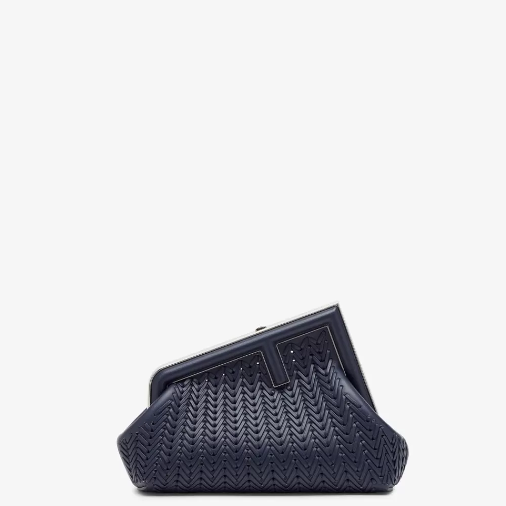 Fendi Clutches & Pochetten<Tasche Aus Geflochtenem Leder In Nachtblau