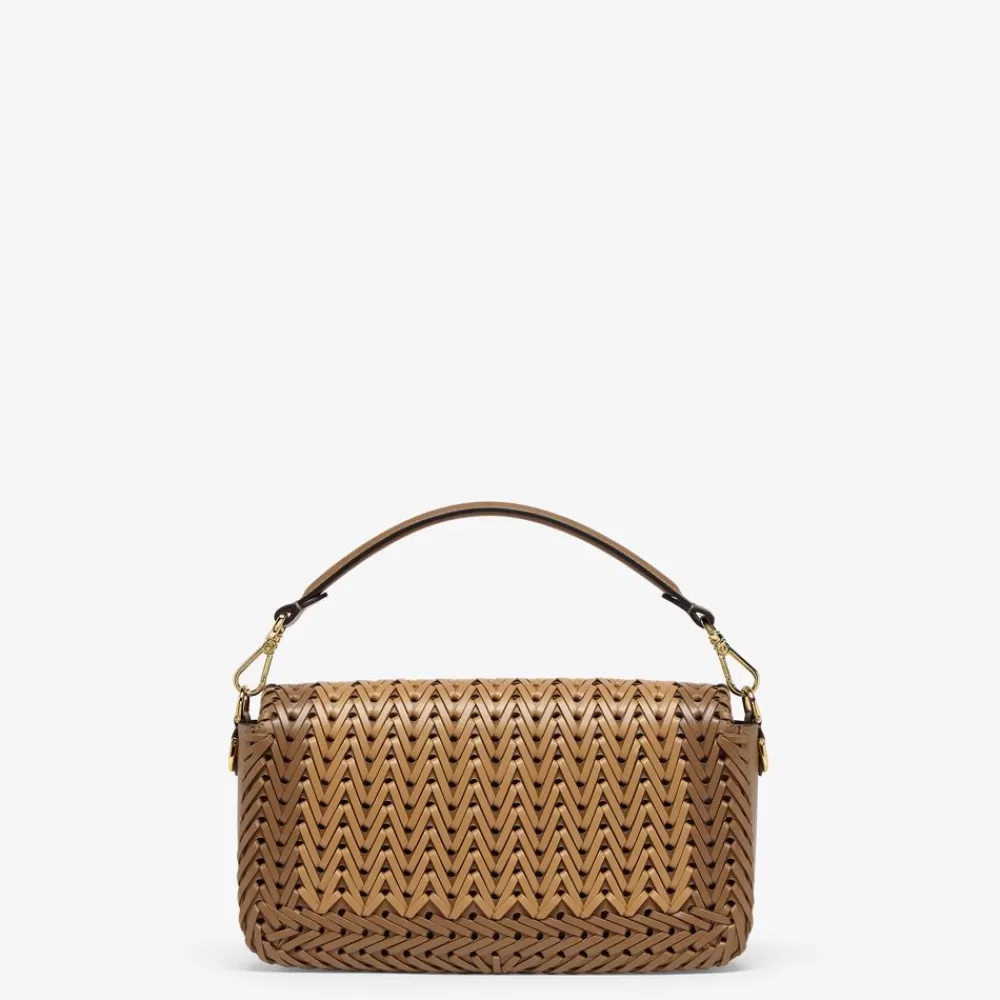 Fendi Schulter- Und Crossbody-Taschen<Tasche Aus Geflochtenem Leder In Sandfarbe Und Braun
