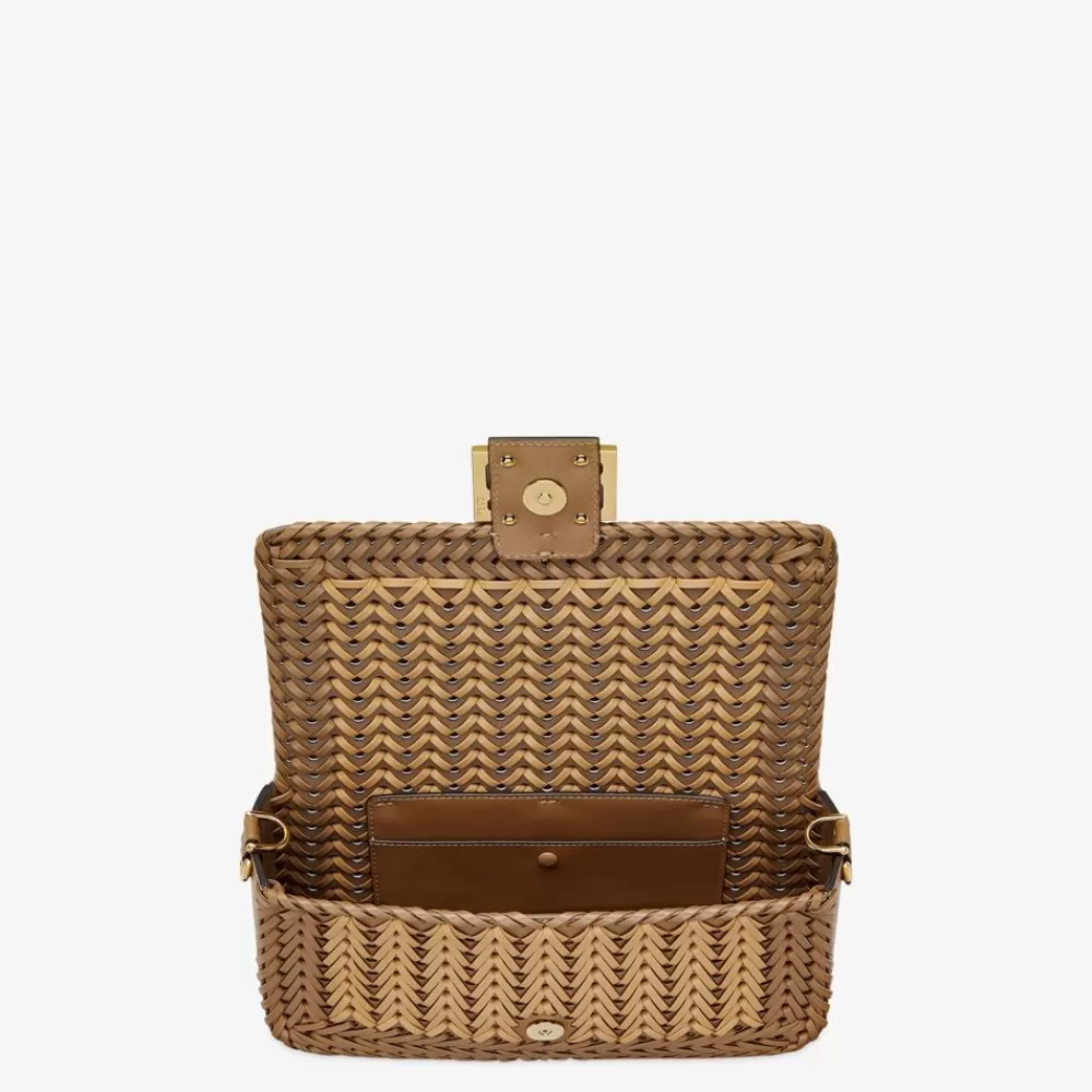 Fendi Schulter- Und Crossbody-Taschen<Tasche Aus Geflochtenem Leder In Sandfarbe Und Braun