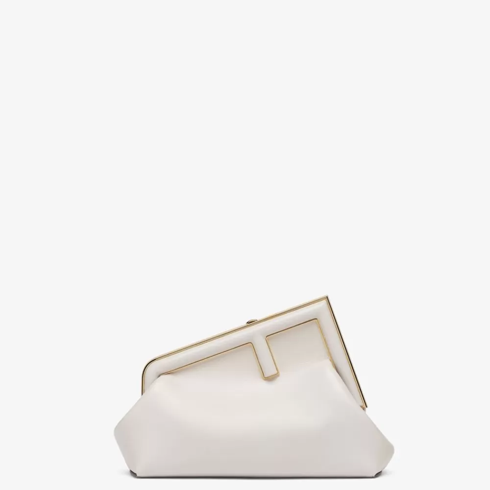 Fendi Clutches & Pochetten<Tasche Aus Leder In Hellgrau