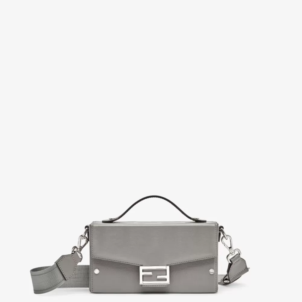 Fendi Boston Bags<Tasche Aus Leder In Taubengrau