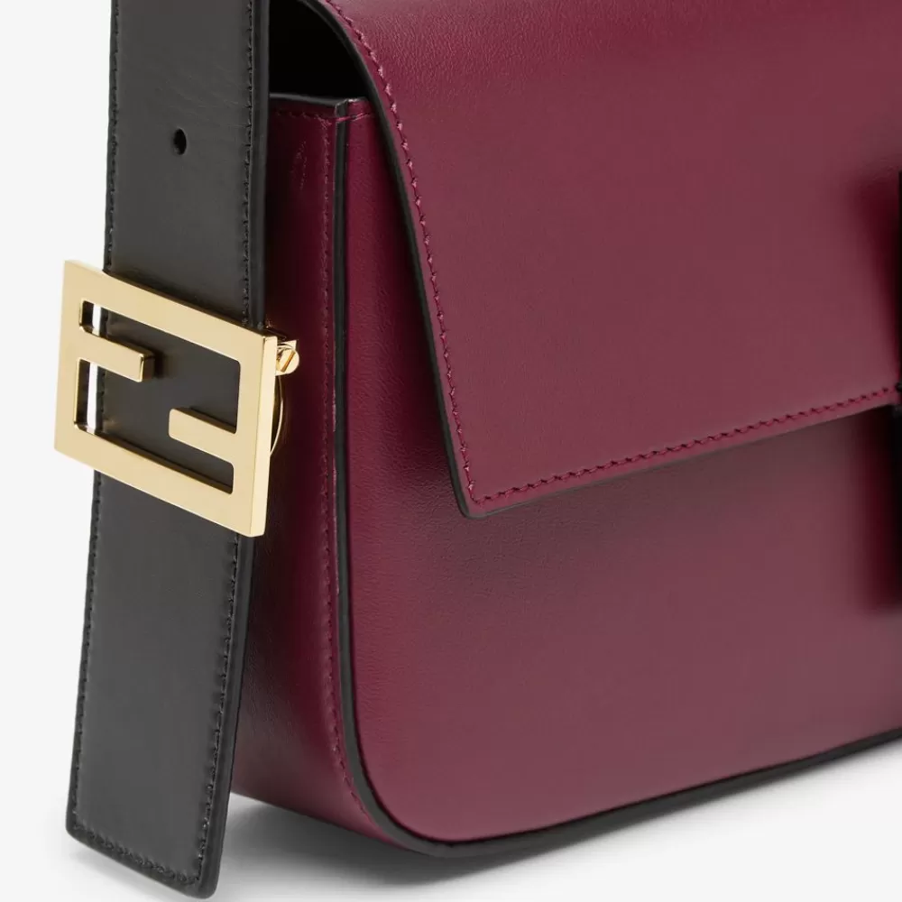 Fendi Schulter- Und Crossbody-Taschen<Tasche Aus Leder Mit Colorblock-Design In Bordeaux Und Schwarz