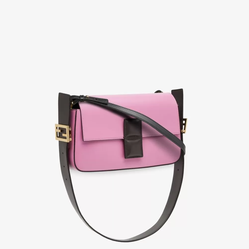 Fendi Schulter- Und Crossbody-Taschen<Tasche Aus Leder Mit Colorblock-Design In Rosa Und Dunkelbraun