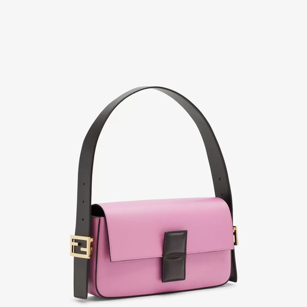 Fendi Schulter- Und Crossbody-Taschen<Tasche Aus Leder Mit Colorblock-Design In Rosa Und Dunkelbraun