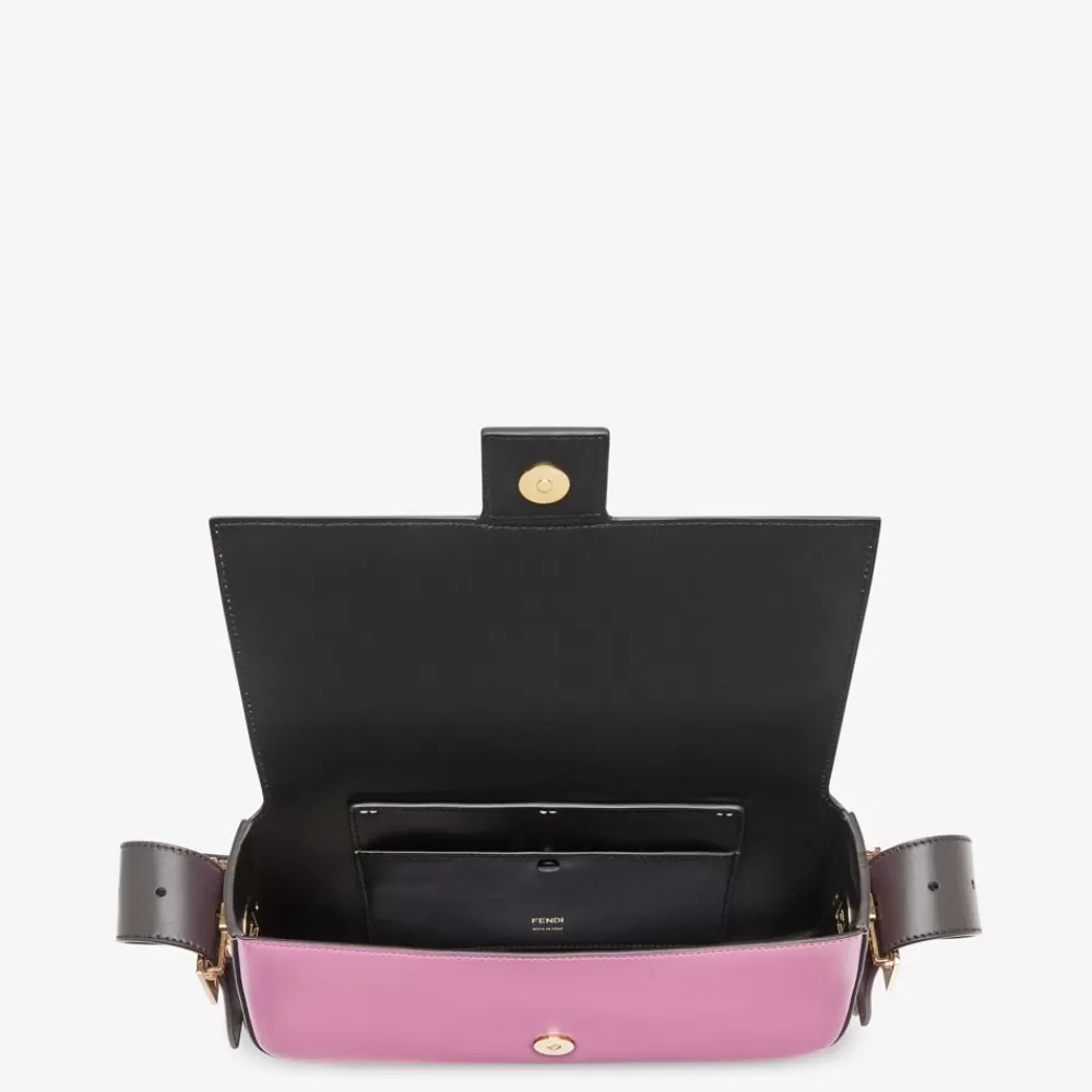 Fendi Schulter- Und Crossbody-Taschen<Tasche Aus Leder Mit Colorblock-Design In Rosa Und Dunkelbraun