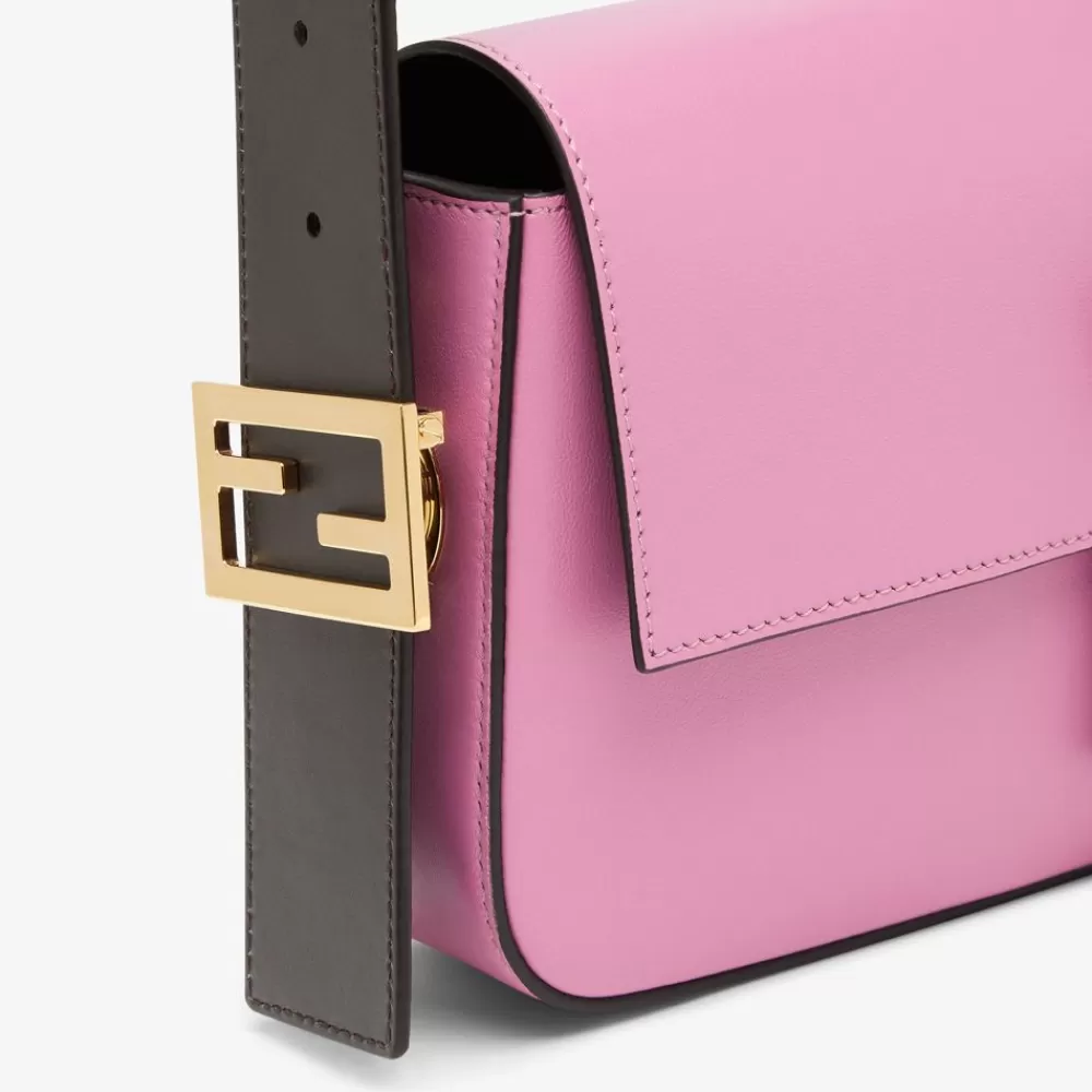 Fendi Schulter- Und Crossbody-Taschen<Tasche Aus Leder Mit Colorblock-Design In Rosa Und Dunkelbraun