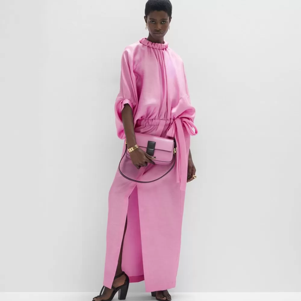 Fendi Schulter- Und Crossbody-Taschen<Tasche Aus Leder Mit Colorblock-Design In Rosa Und Dunkelbraun