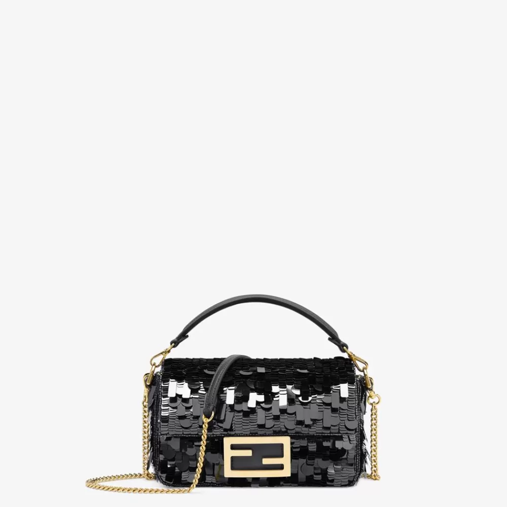 Fendi Mini-Taschen<Tasche Aus Leder Mit Pailletten In Schwarz