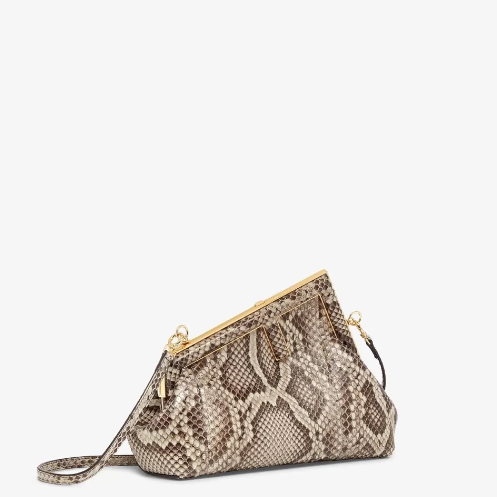 Fendi Clutches & Pochetten<Tasche Aus Pythonleder In Hellgrun