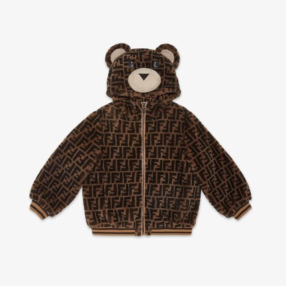 Fendi Ready To Wear<Teddybar-Bomberjacke Aus Ff-Lammfell