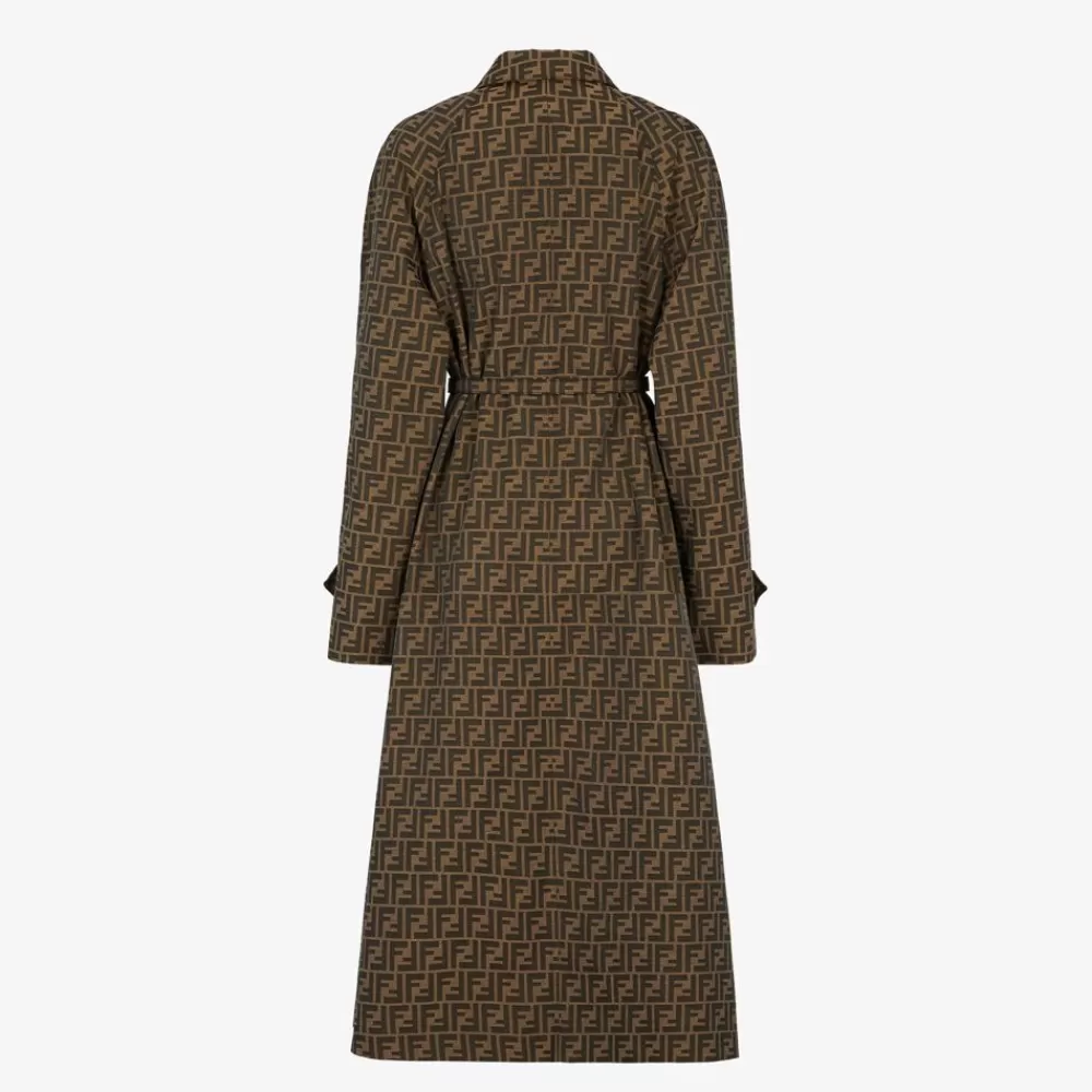 Fendi Mantel Und Oberbekleidung<Trenchcoat Aus Canvas Mit Ff-Details In Braun