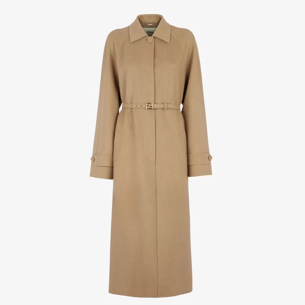 Fendi Mantel Und Oberbekleidung<Trenchcoat Aus Kaschmir In Beige