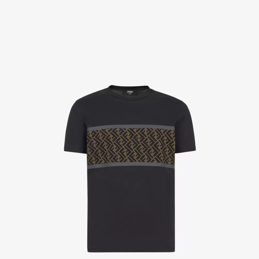 Fendi T-Shirts Und Poloshirts<T-Shirt Aus Baumwolle In Schwarz