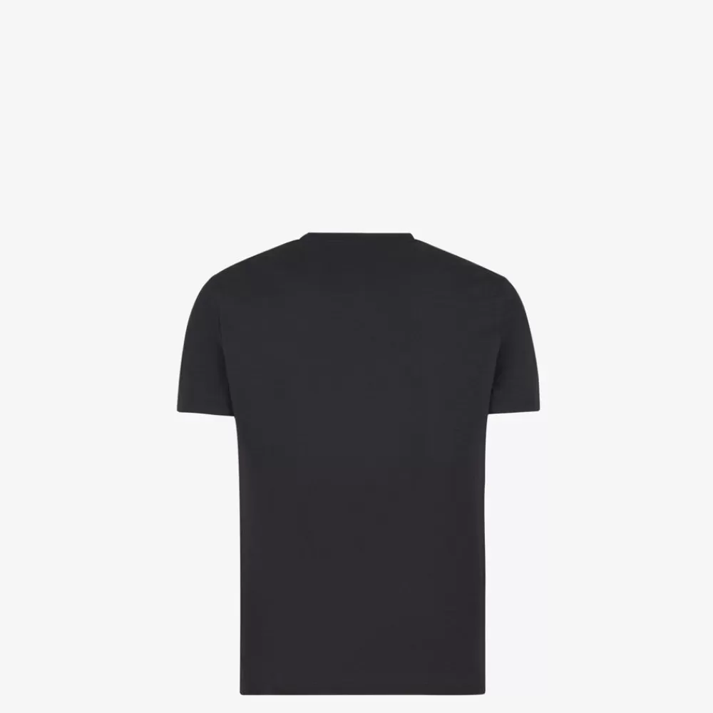 Fendi T-Shirts Und Poloshirts<T-Shirt Aus Baumwolle In Schwarz