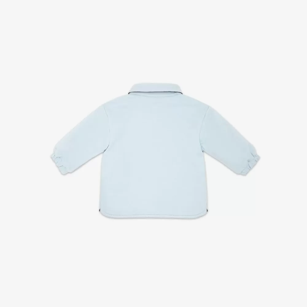Fendi Baby Madchen<Wendbare Hemdjacke Aus Hellblauem Fleece Und Ff Nylon