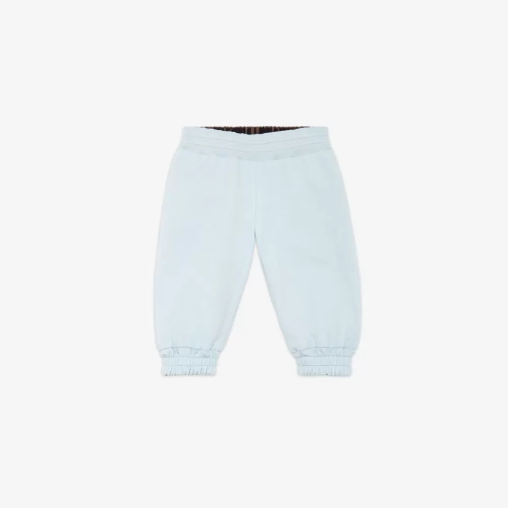 Fendi Baby Madchen<Wendbare Hose Aus Hellblauem Fleece Und Ff Nylon