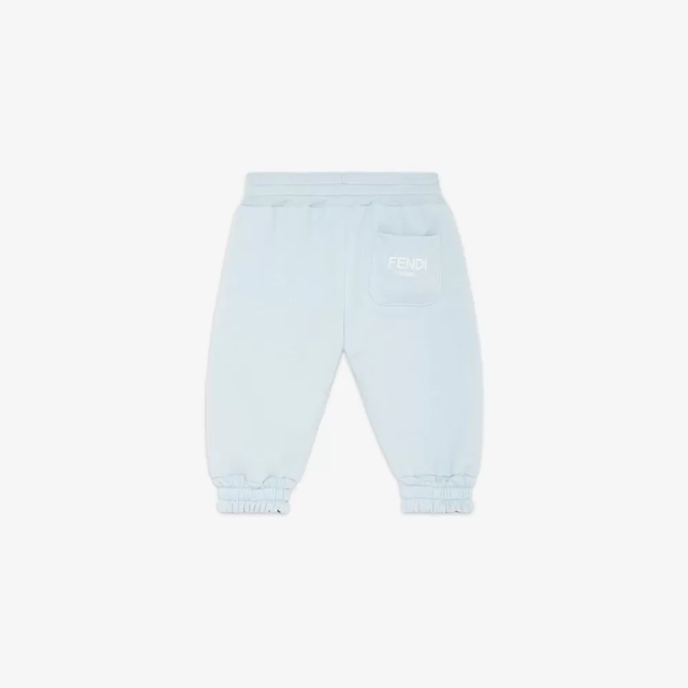 Fendi Baby Madchen<Wendbare Hose Aus Hellblauem Fleece Und Ff Nylon
