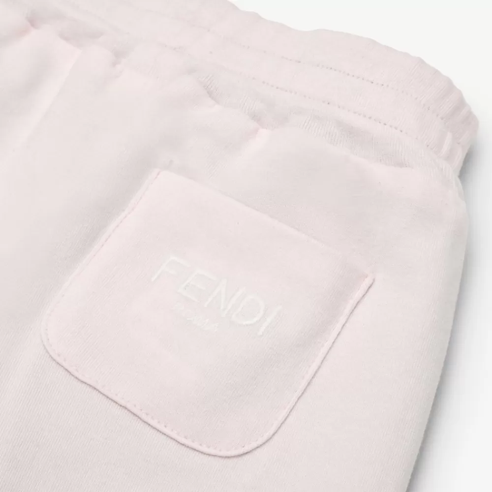 Fendi Baby Junge<Wendbare Hose Aus Rosafarbenem Fleece Und Ff Nylon