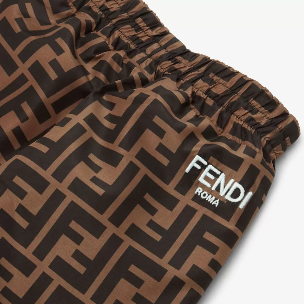 Fendi Baby Junge<Wendbare Hose Aus Rosafarbenem Fleece Und Ff Nylon