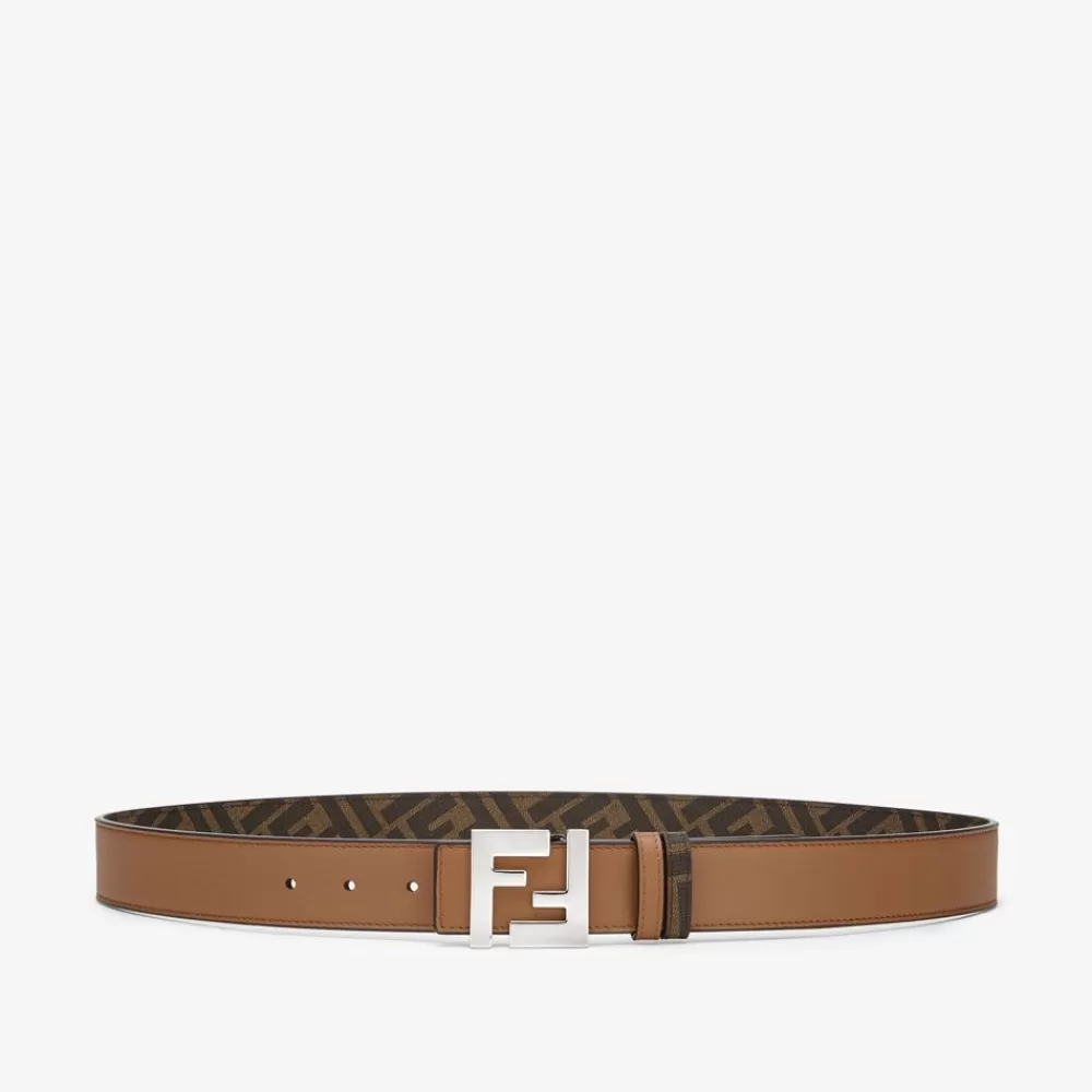 Fendi Gurtel<Wendegurtel Aus Leder In Braun