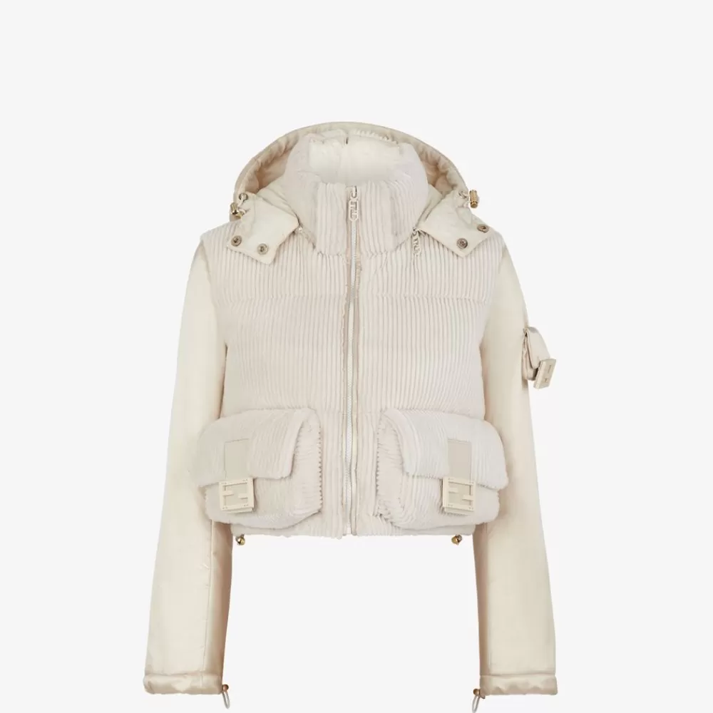 Fendi Mantel Und Oberbekleidung<Weste Aus Nerzpelz Und Nylon In Weis