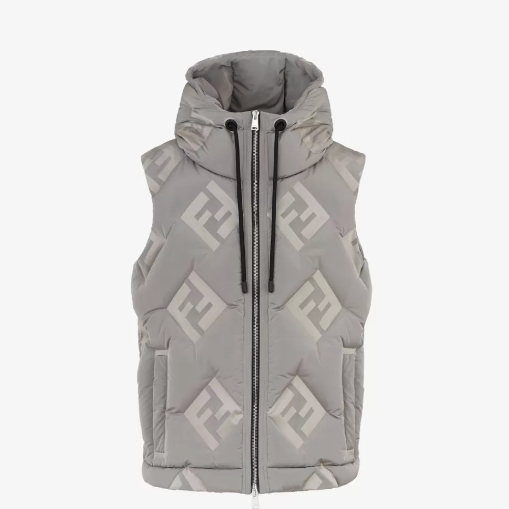 Fendi Sportbekleidung<Weste Aus Nylon In Grau